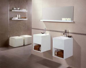 Gạch Keraben P6060 TRMK với thiết kế họa tiết vải dệt kết hợp với màu moke cuốn hút