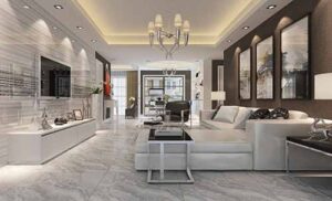 Xu hướng phối màu gạch ốp tường phòng khách 2020